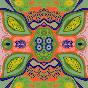 Matriarch Pattern Print Scarf | Green