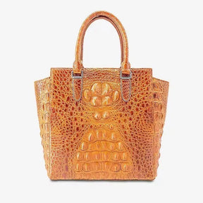 Luxe Artisanal Crocodile Leather Handbag | Heirloom Elegance