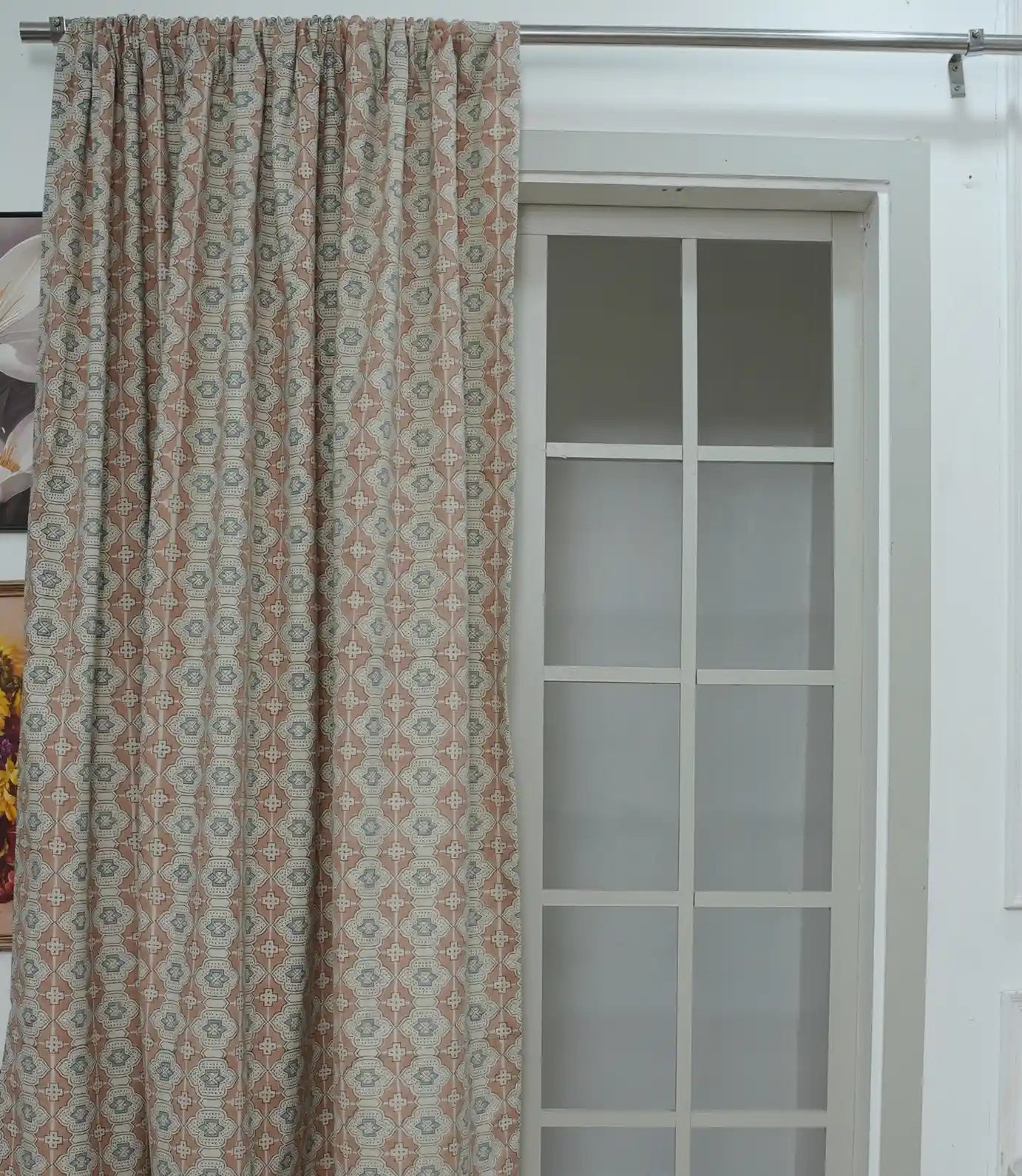 Jhroka Boho Style Handcrafted Linen Curtains