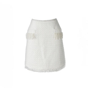 Tia Shimmering Tweed Bouclé Mini Skirt