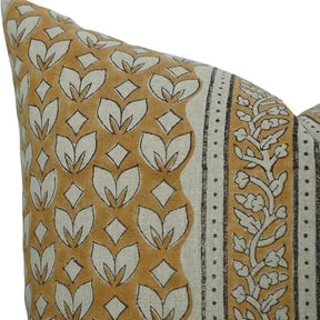 Handmade Bohemian Pure Linen Pillow Cover-titli Border