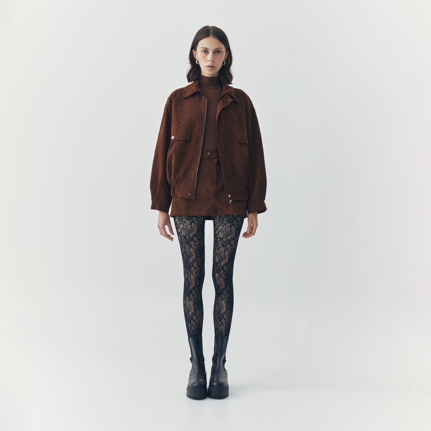 REMI SUEDE JACKET AND SKORT SET
