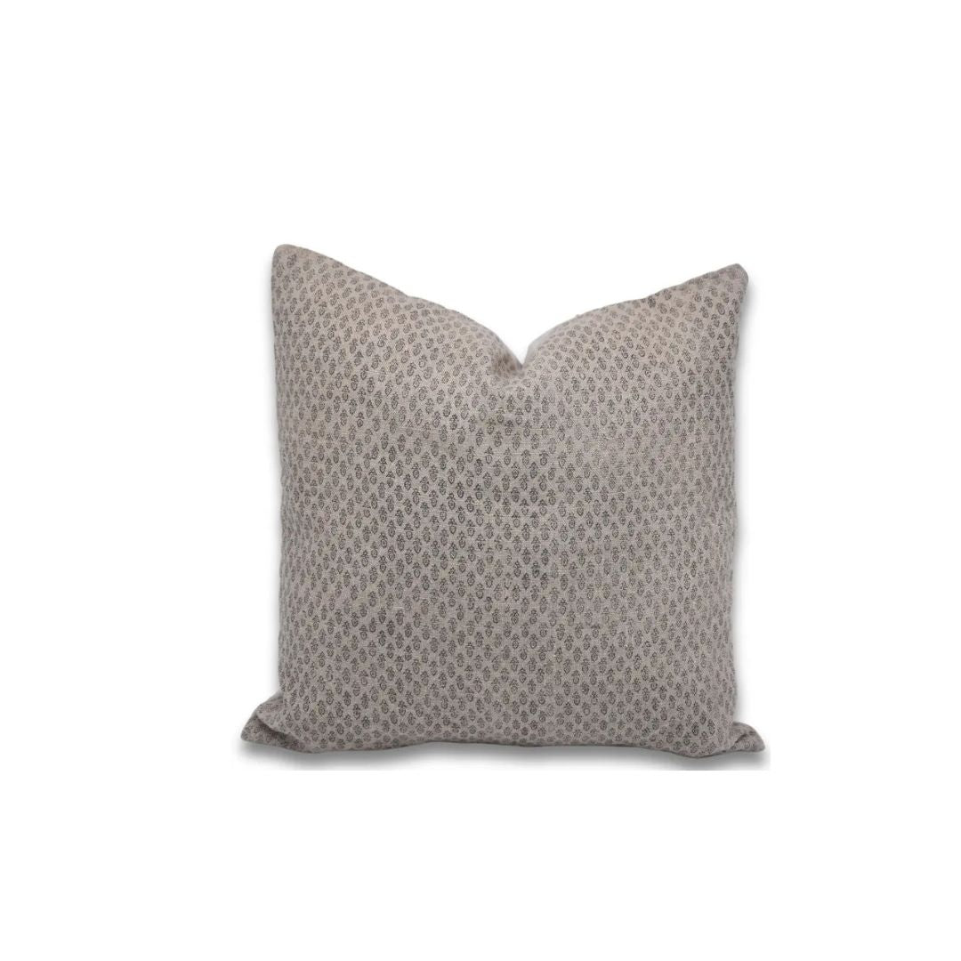 Hand Block Printed Thick Linen Designer Pillow - Everbee