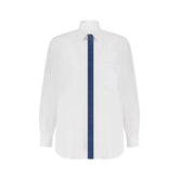 Denim Patch Long Sleeve Button Up Shirt