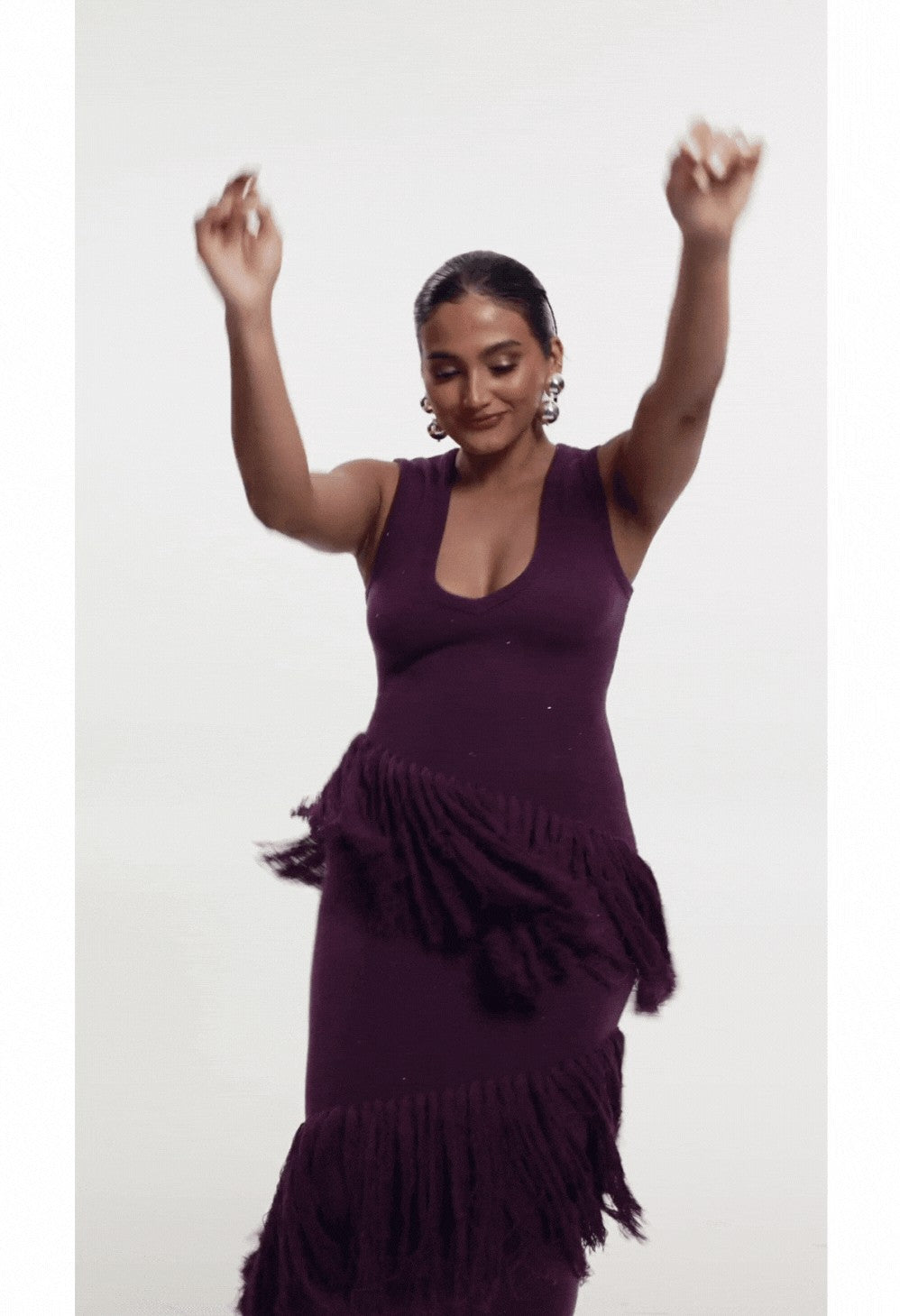 Uyai Sequin Fringe Maxi Dress