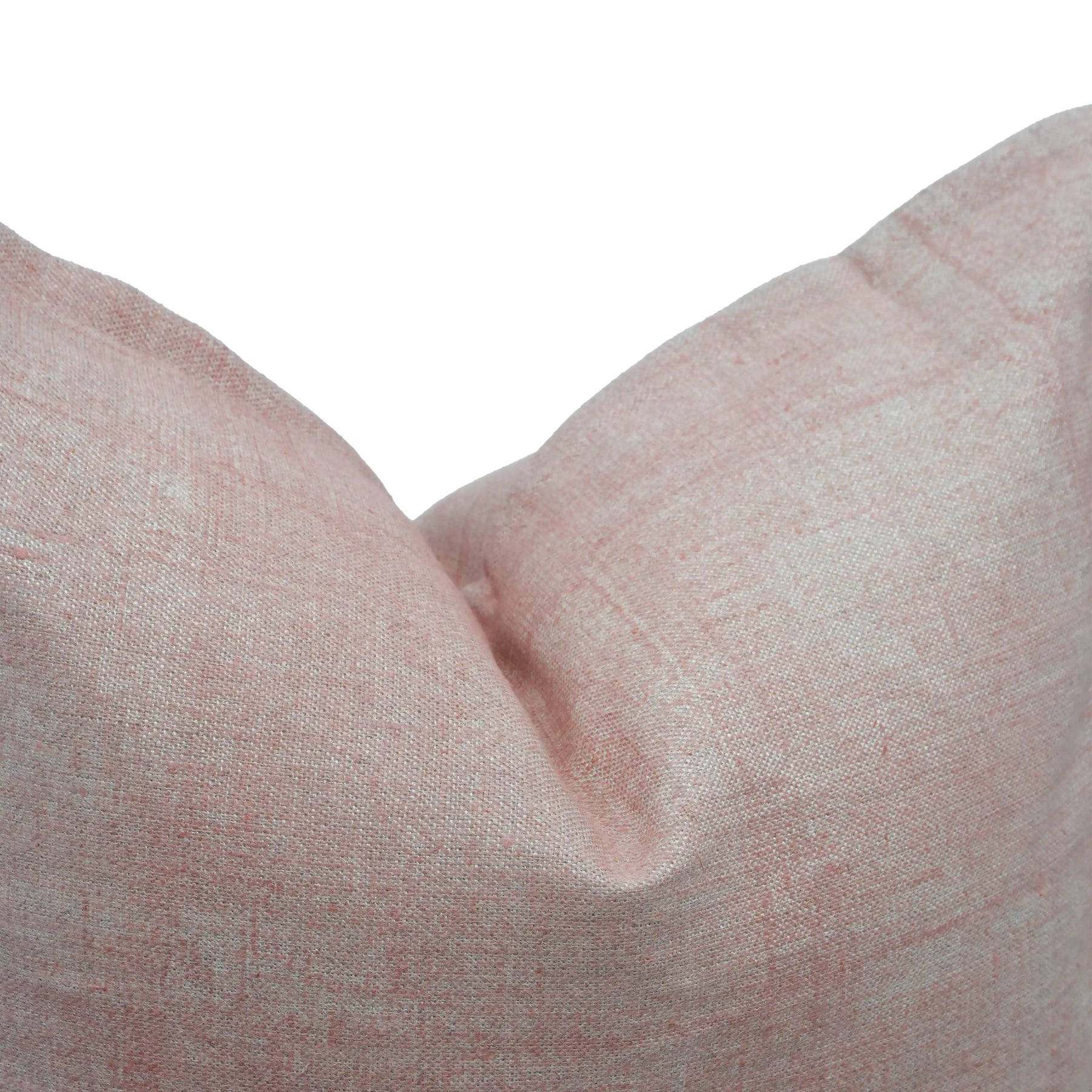 Premium Block Print Thick Linen Blush Red Pillow Cover - Solid