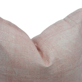 Premium Block Print Thick Linen Blush Red Pillow Cover - Solid