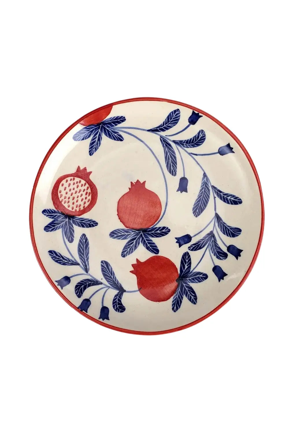 Indian Anaar Plate, Red- 7x1 Inches (set Of 2)