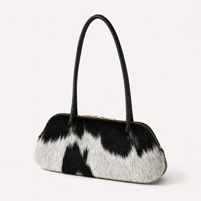 Ebène Unique Hair-On Cowhide Shoulder Bag | ROSZUAR
