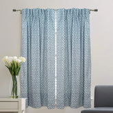 Hand Block Design Viscose Colored Linen Curtain - Drishtikon
