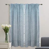 Hand Block Design Viscose Colored Linen Curtain - Drishtikon