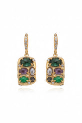 DEJI ENIOLA Mosaic Agate Earrings