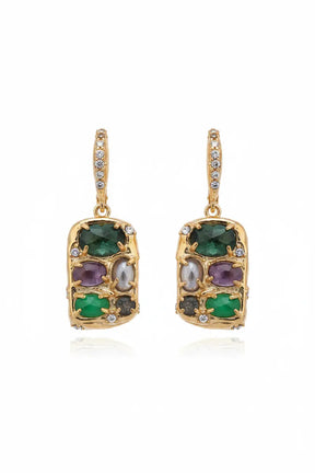 Mosaic Agate Earrings