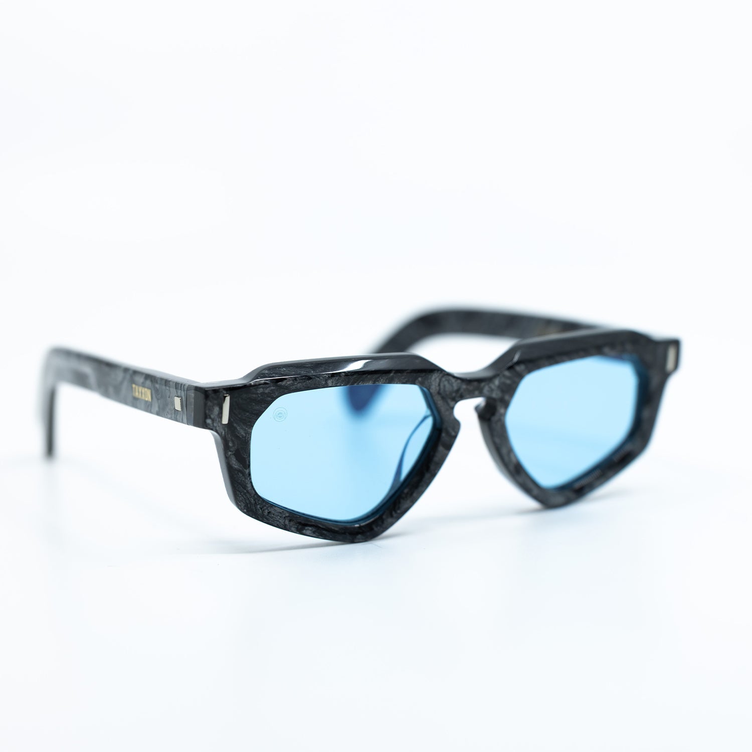 Avitio Sunglasses with Marble Frame & Light Blue Lens