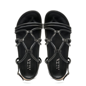 FLORA BLACK SANDALS