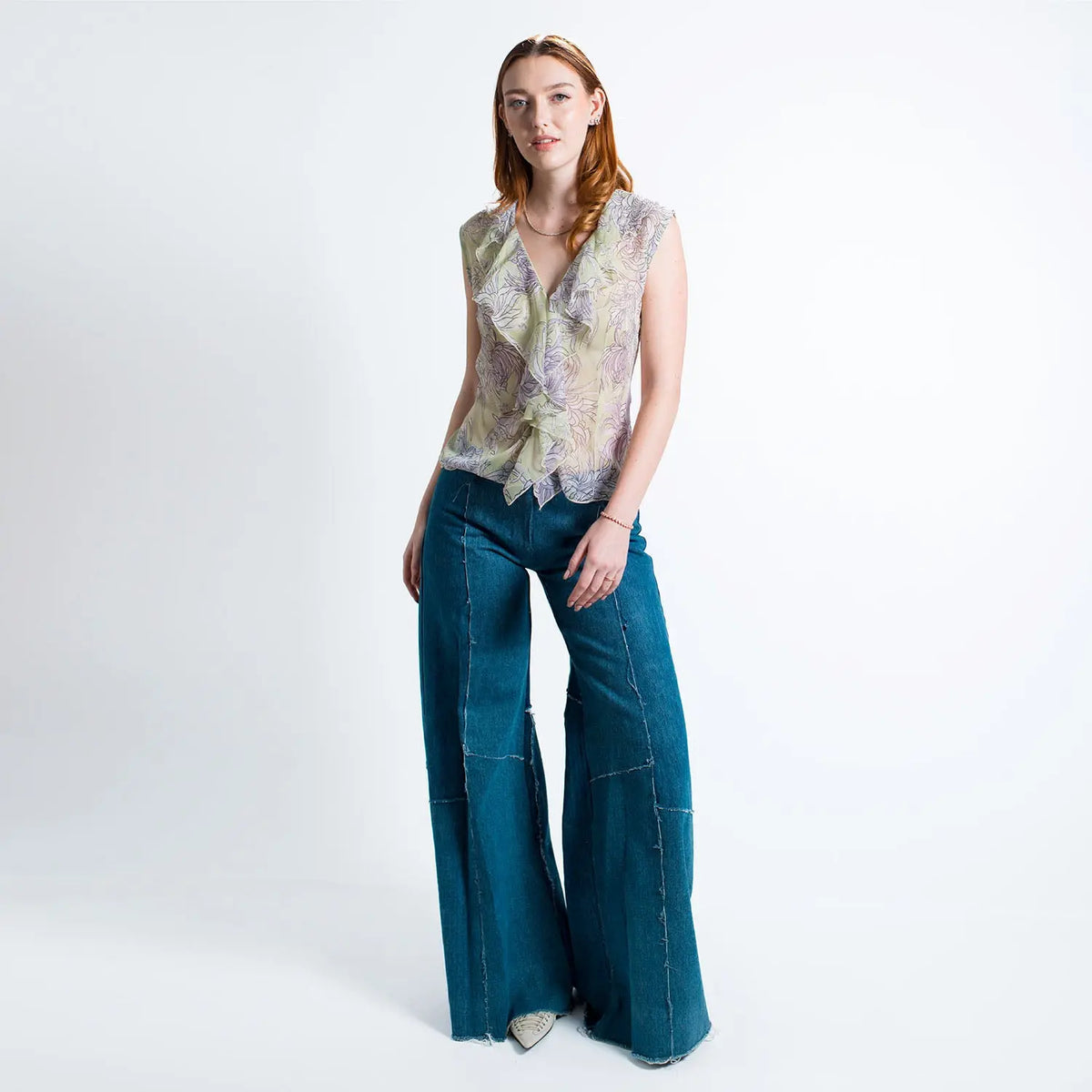 Alex Low Rise Wide Leg Jean-Medium Blue