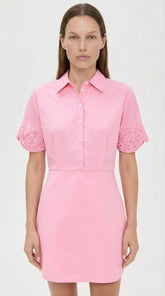 Ebube Cotton Mini Shirt Dress