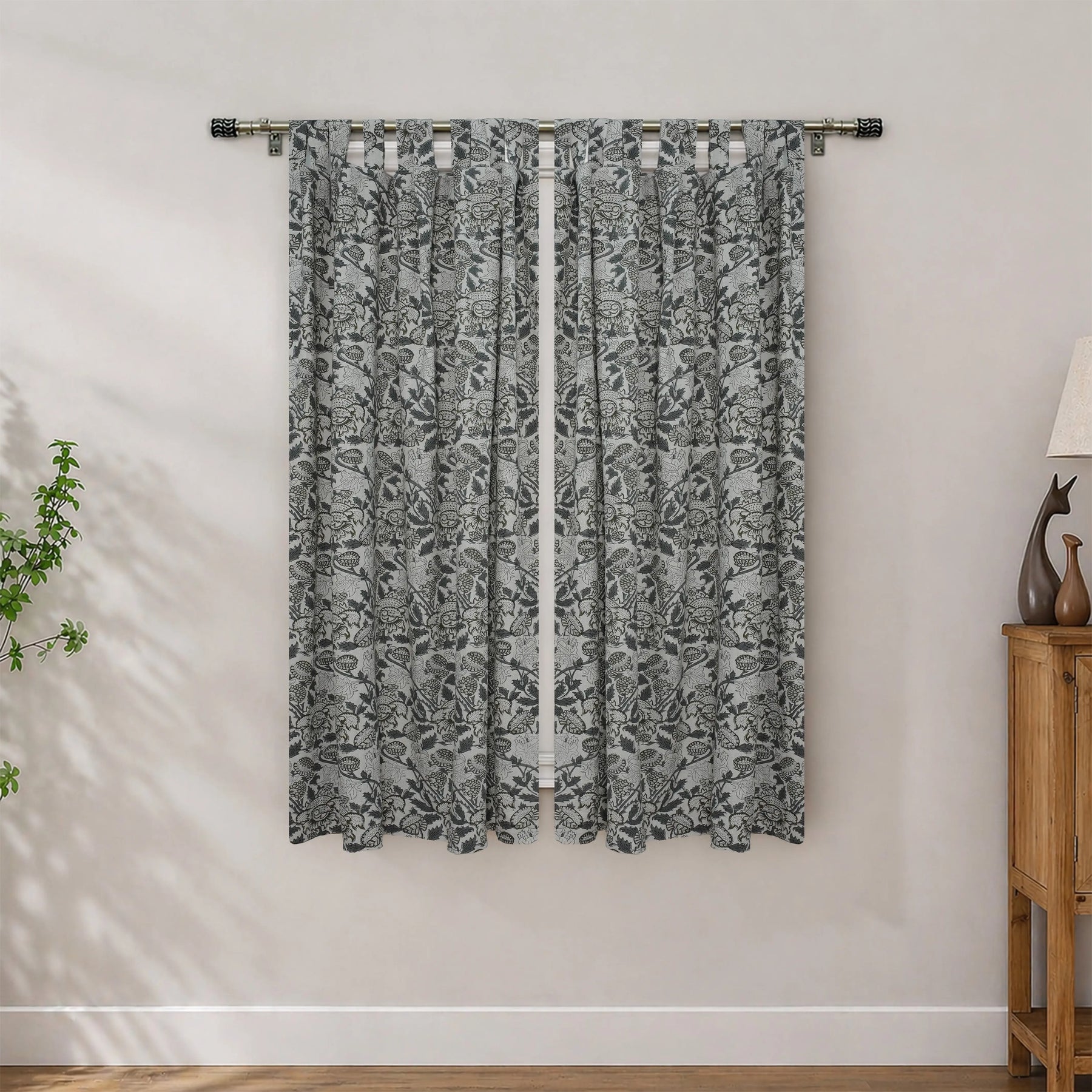 Handcrafted Akashganga Block Print Linen Curtains