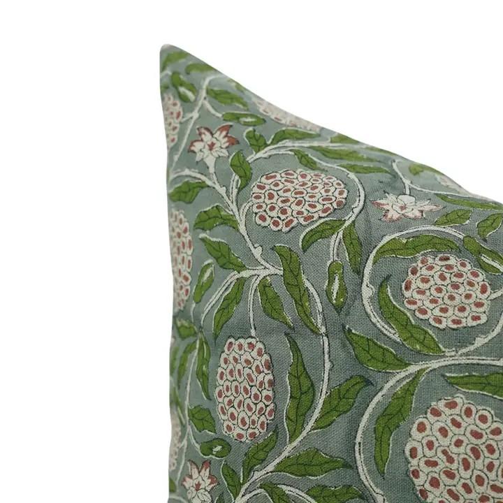 Handcrafted India Block Print Boho Pure Linen Pillow Cover- Merakhi