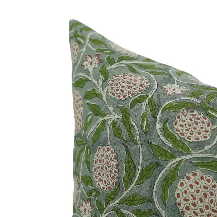 Handcrafted India Block Print Boho Pure Linen Pillow Cover- Merakhi