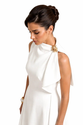 Ivory Muse Asymmetric Dress