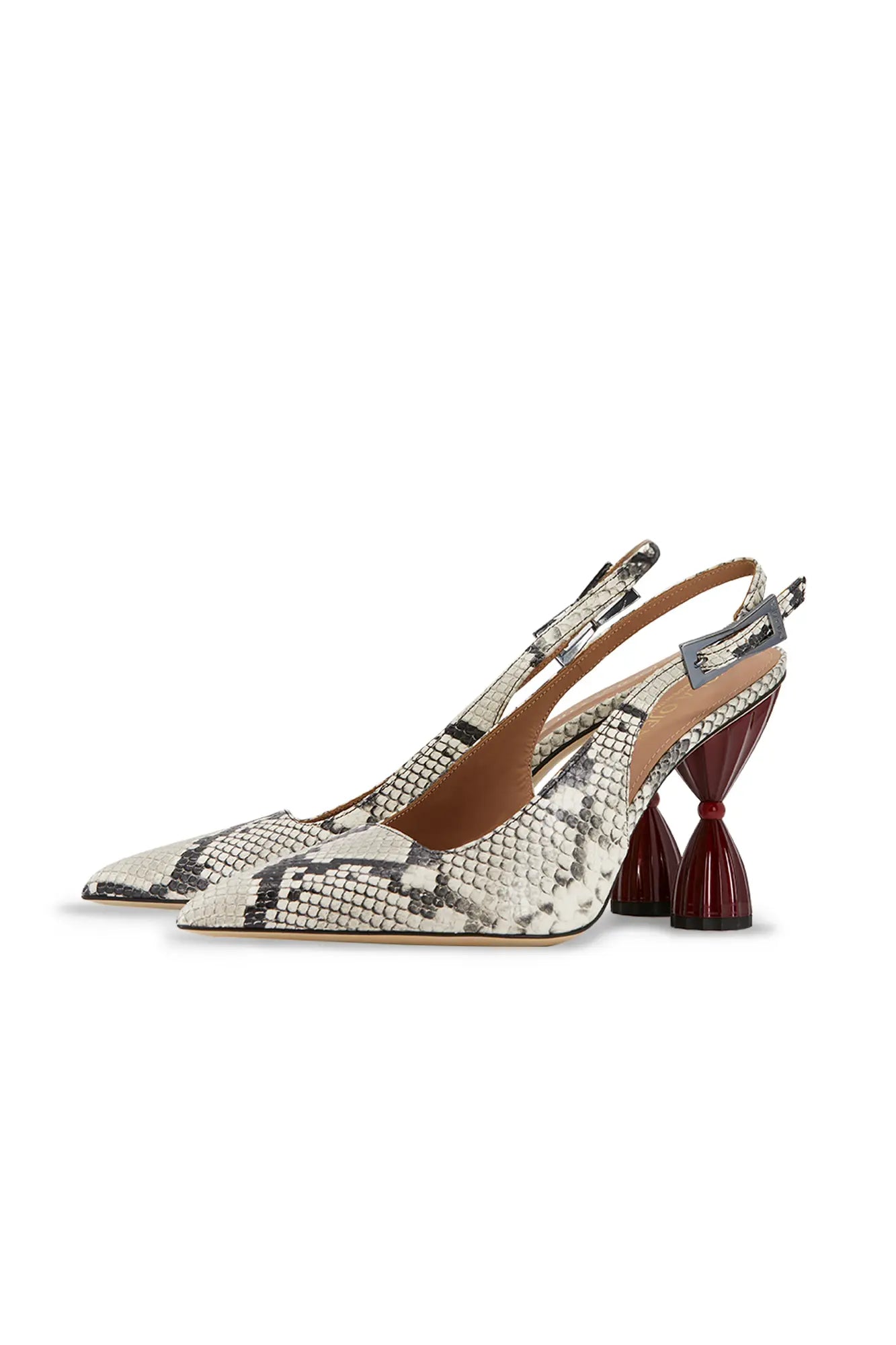Leila Snake Print Slingback Heel