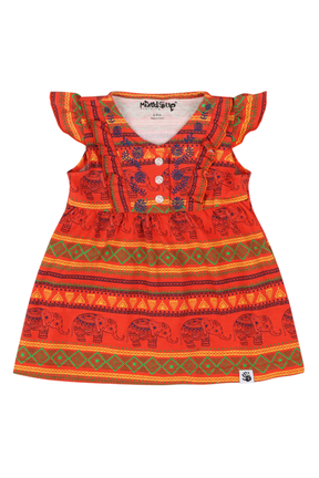 Mixed Up Clothing Vestito Baby Dress Set - Jacquard Stripe