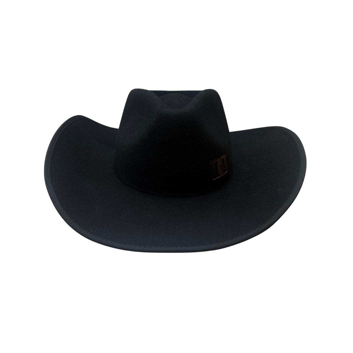 SHORT CROWN WESTERN HAT- BLACK