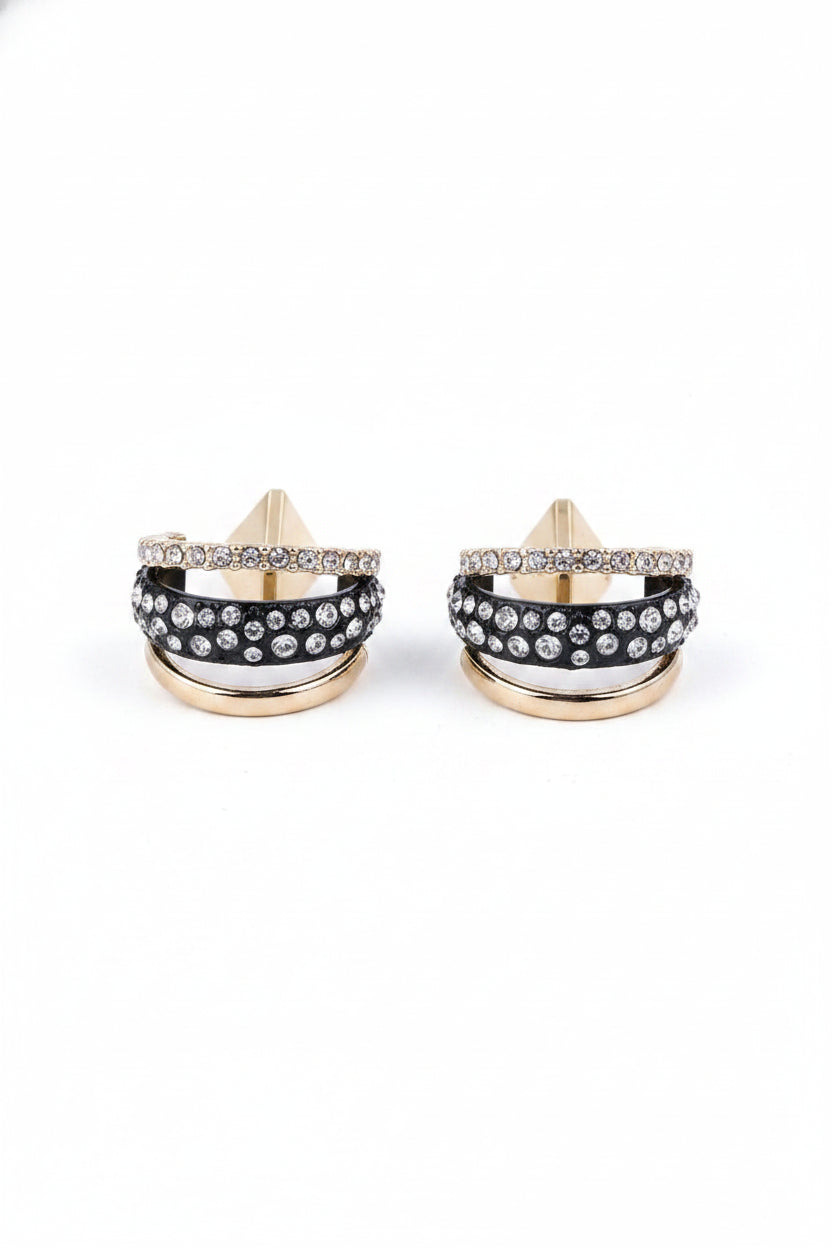 DEJI ENIOLA Trinity Diamond Earrings