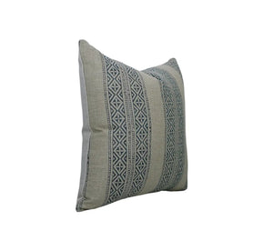 Stylish Floral Block Print Boho Thick Linen Pillow Cover- Kaju Katali