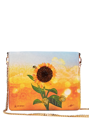 Artepara Summer Signature Hand-Embroidered Leather Clutch