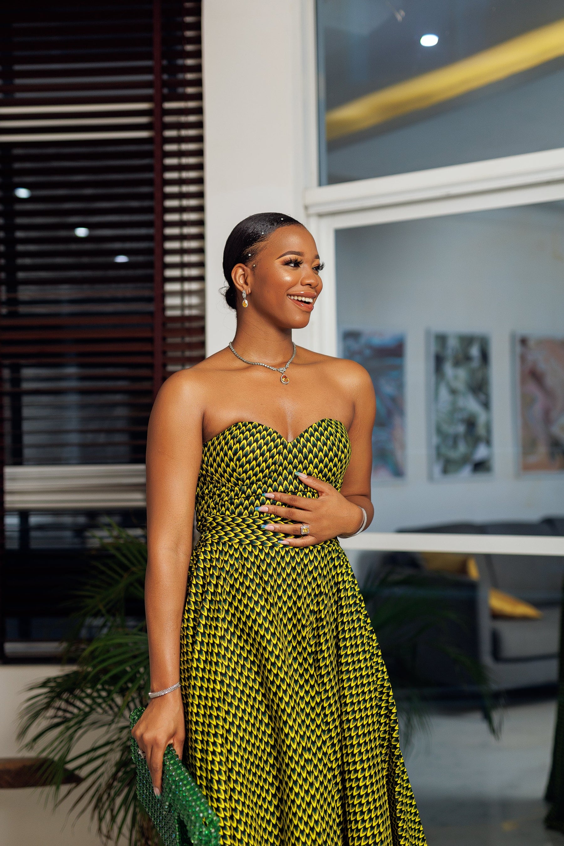 Ugba Strapless Sweetheart Neckline Dress