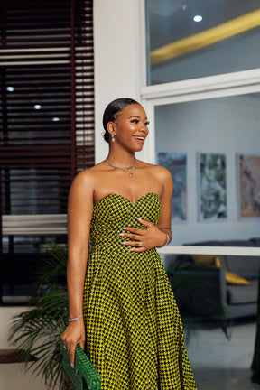 Ugba Strapless Sweetheart Neckline Dress