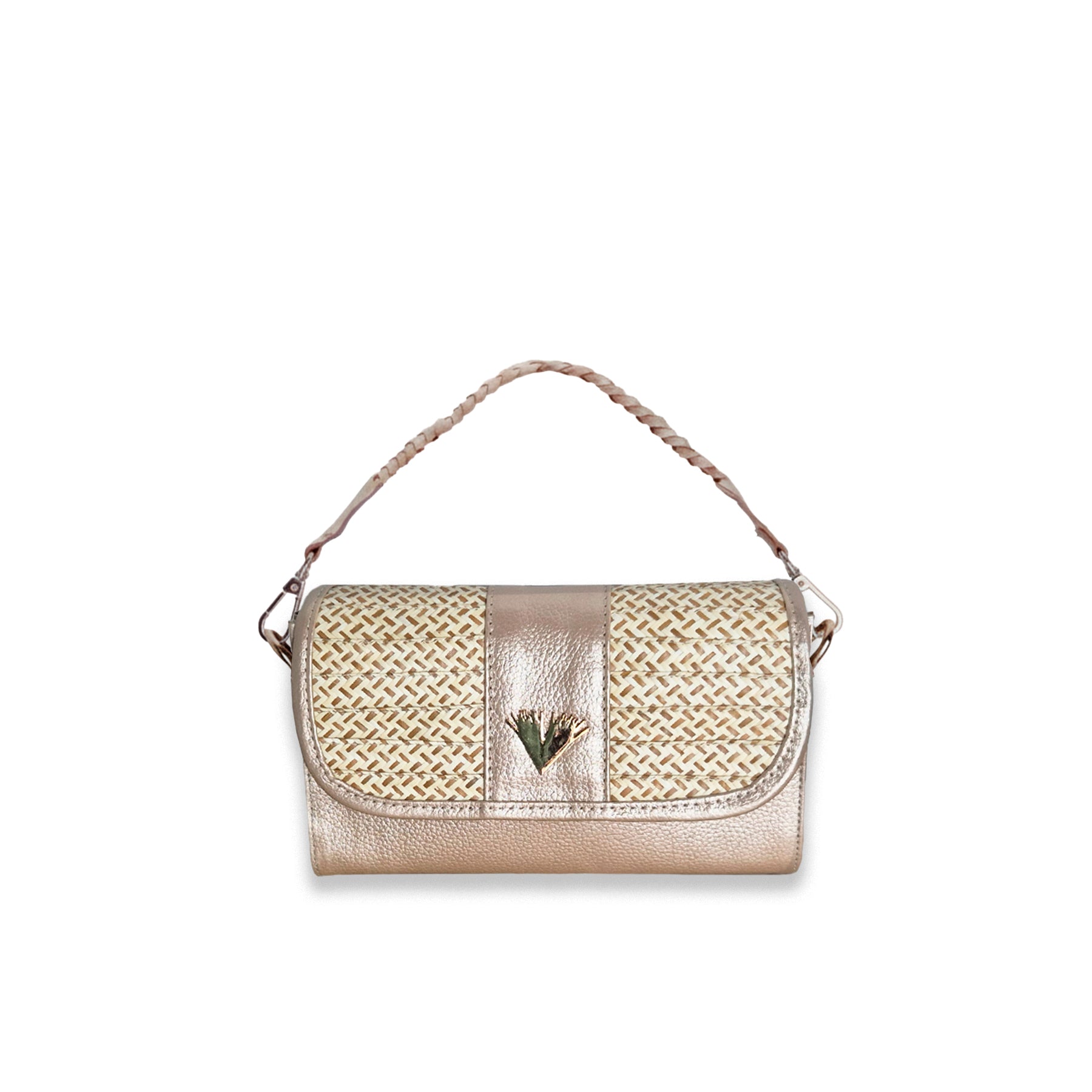Gold Clutch leather Zen Bag
