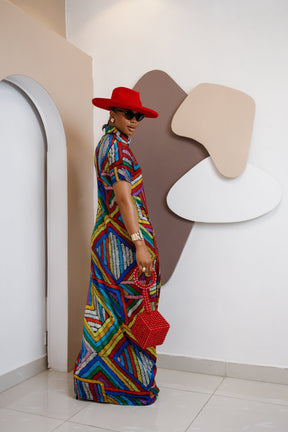 Ndeunoh Silk Ankara Kaftan