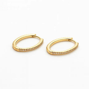 The Verona Pavé Oval Huggies