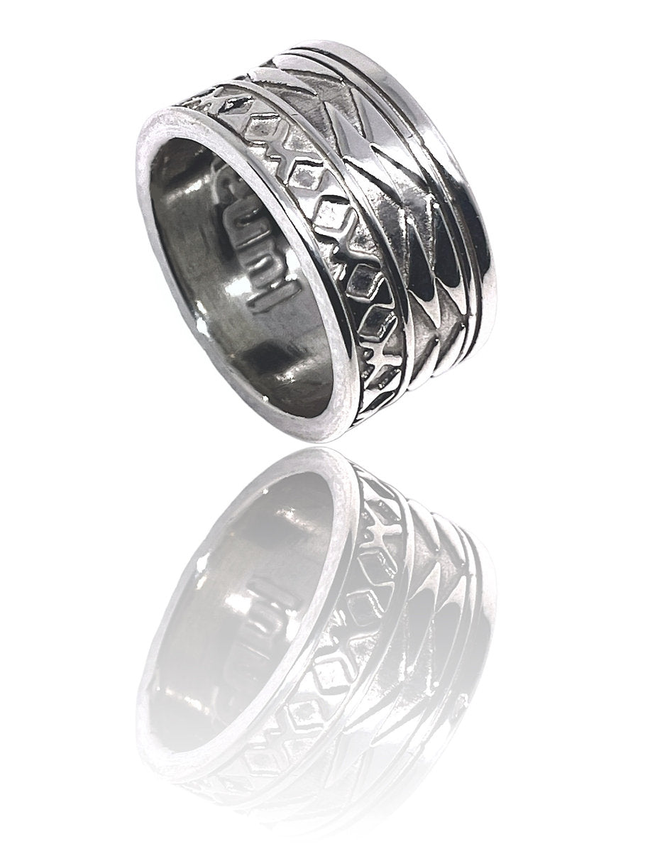 Kenzie African Wax Print Fabric Ring