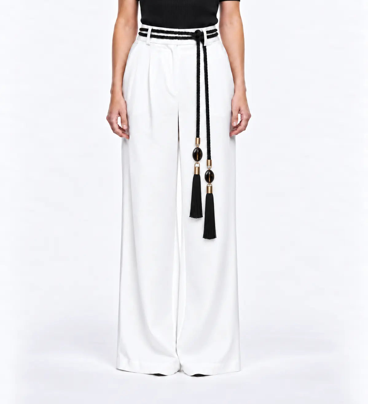 Silk Tassel Belt with Quartz
