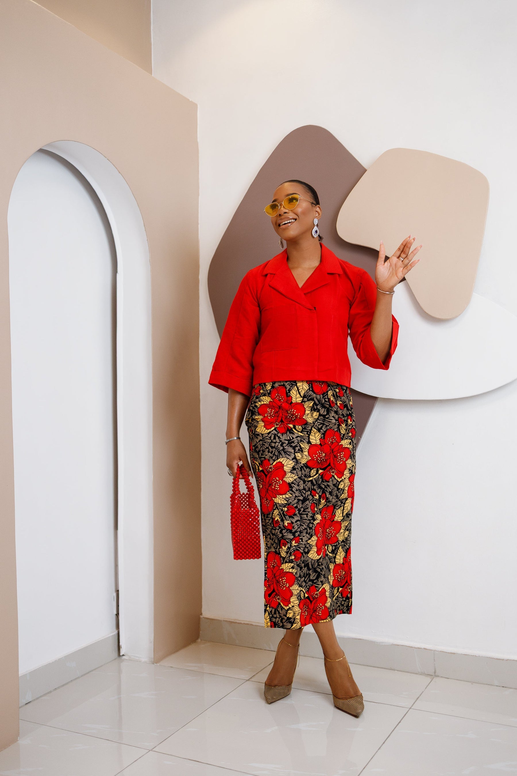 Ndukaaku Cropped Jacket & Skirt Set
