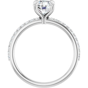 1 1/5 CT Lab-Grown Diamond Engagement Ring in 14K Gold