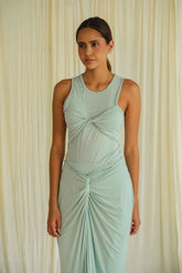 Gather Top Aquamarine