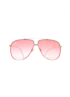 Highlife Rose colored 58mm aviator sunglasses