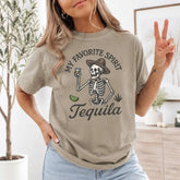 My Favorite Spirit Tequila Skeleton Graphic T-Shirt |