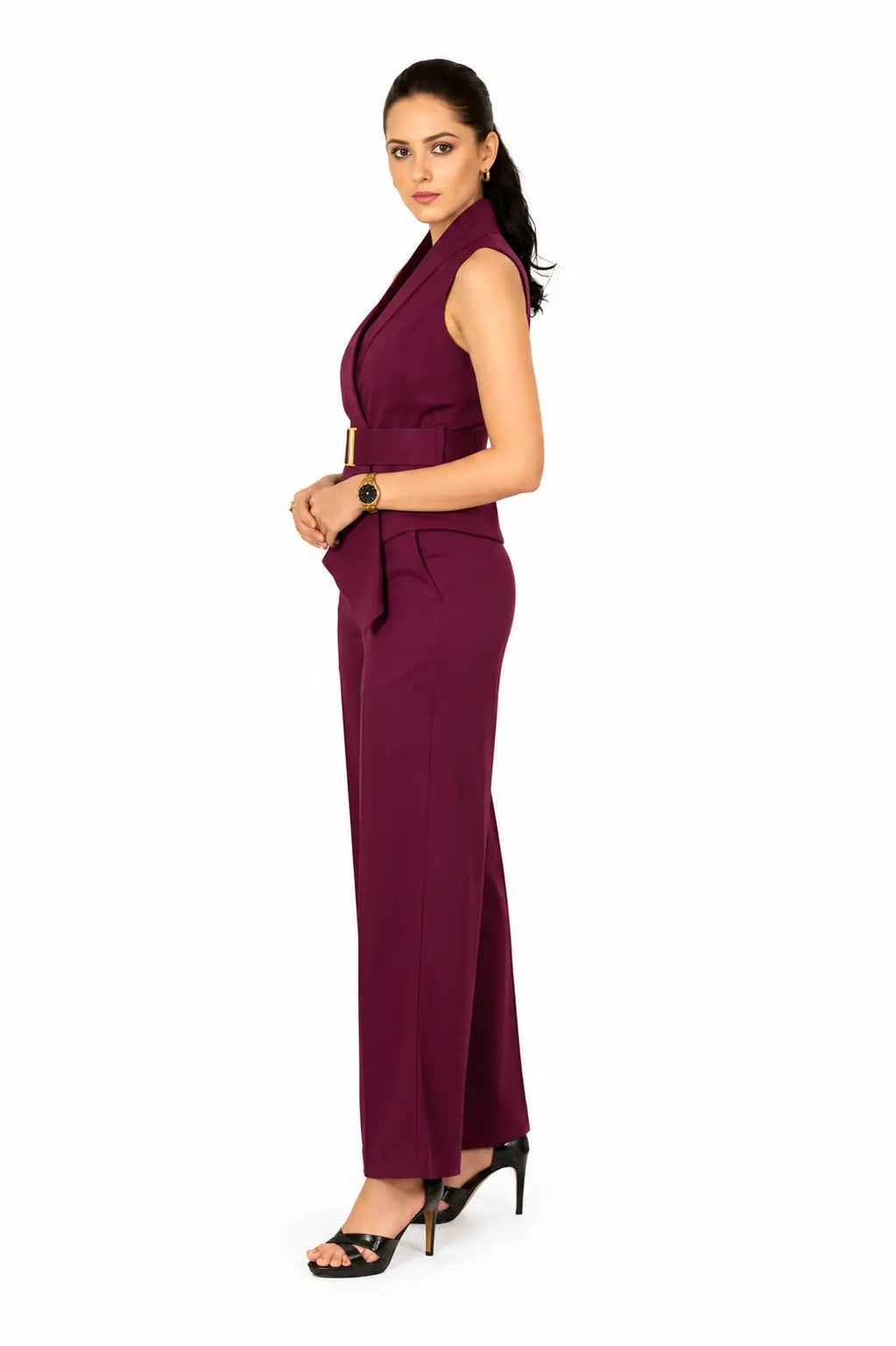 Wine Waist Coat & Trouser