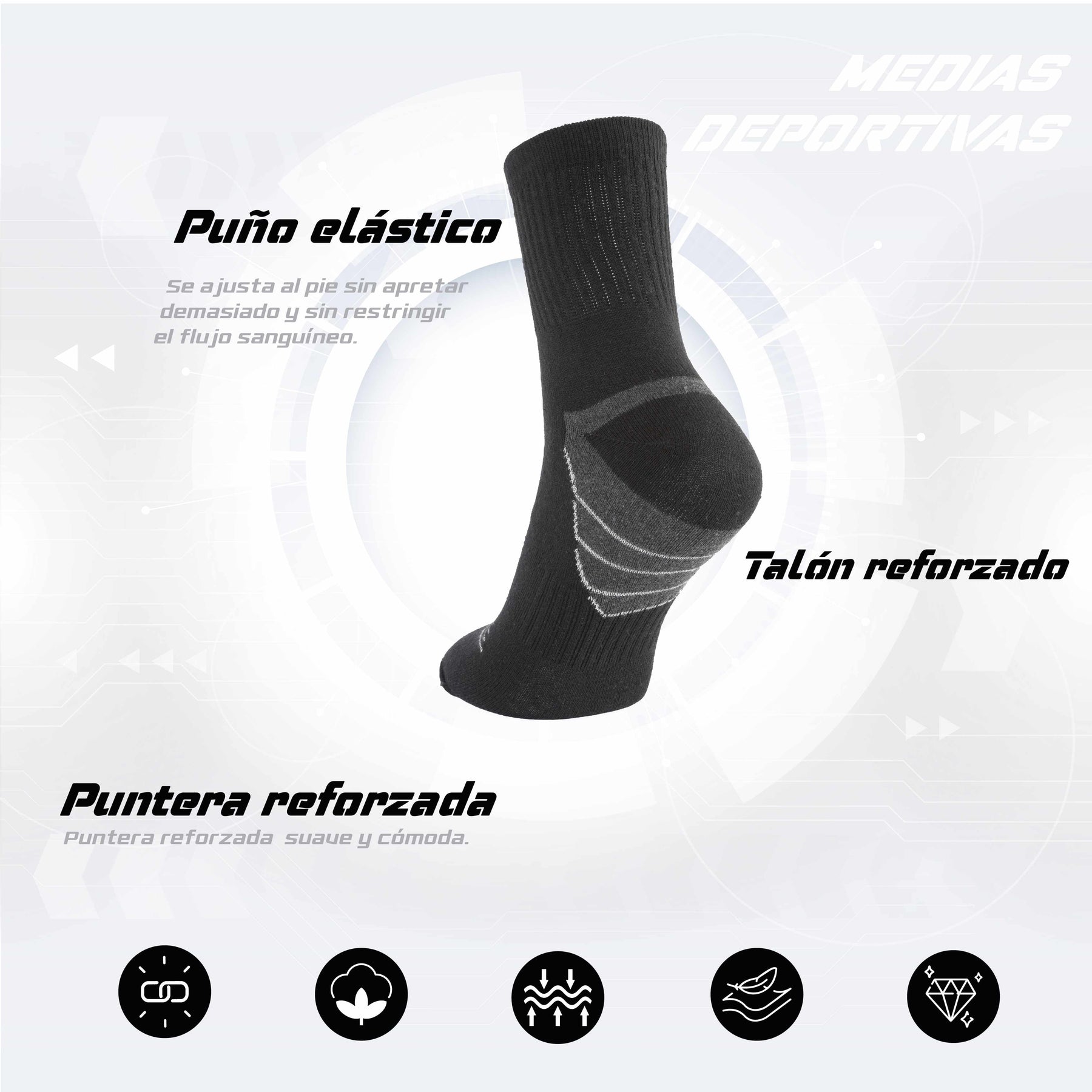 PACK DE 3 MEDIAS TENNIS