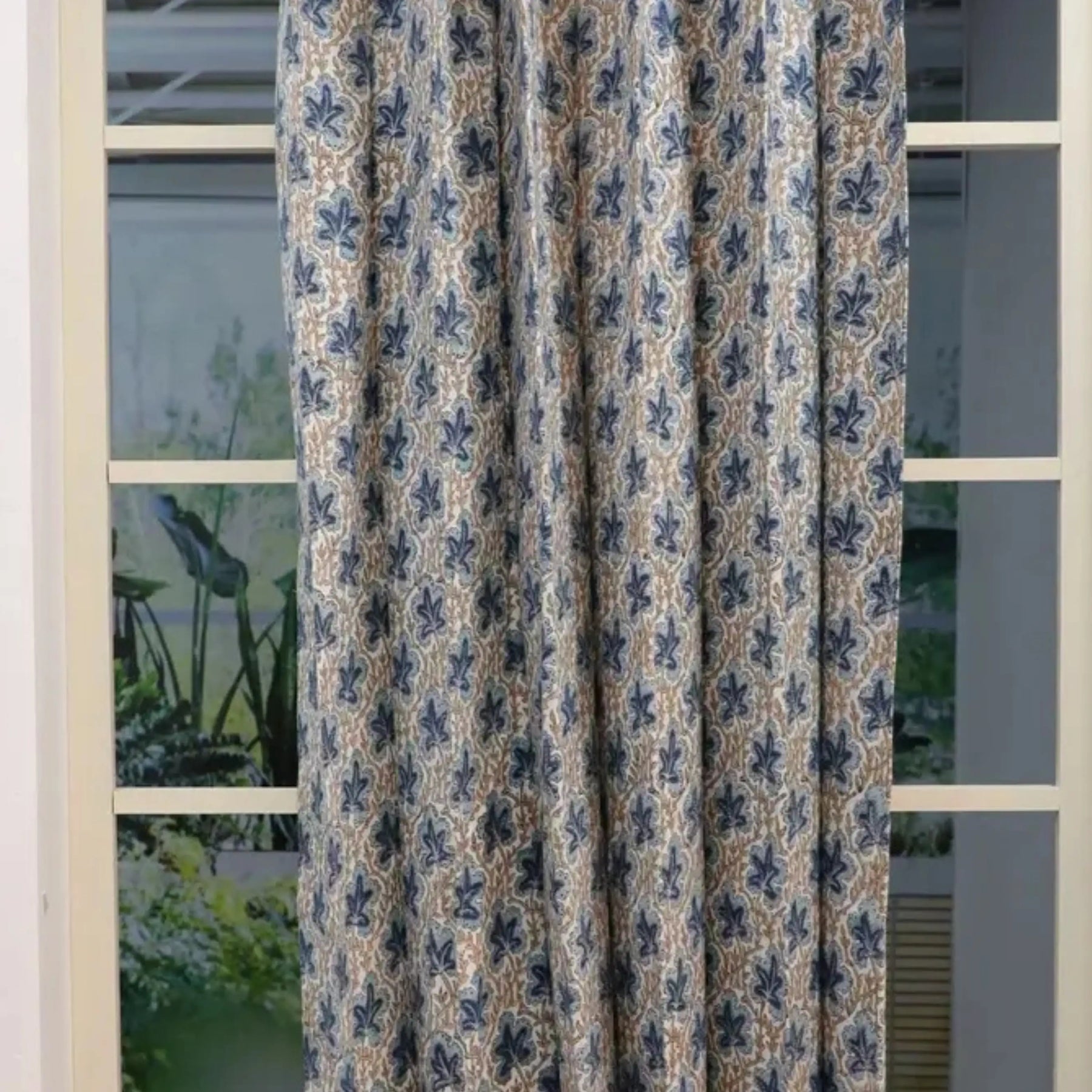Elegant Hand Block Print Curtains: Pushp Samhita
