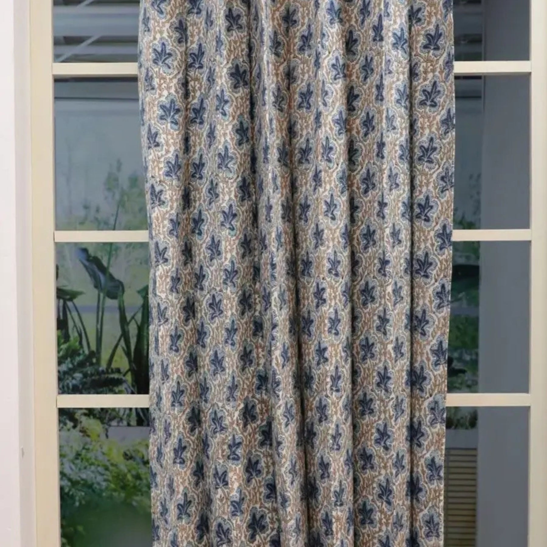 Elegant Hand Block Print Curtains: Pushp Samhita