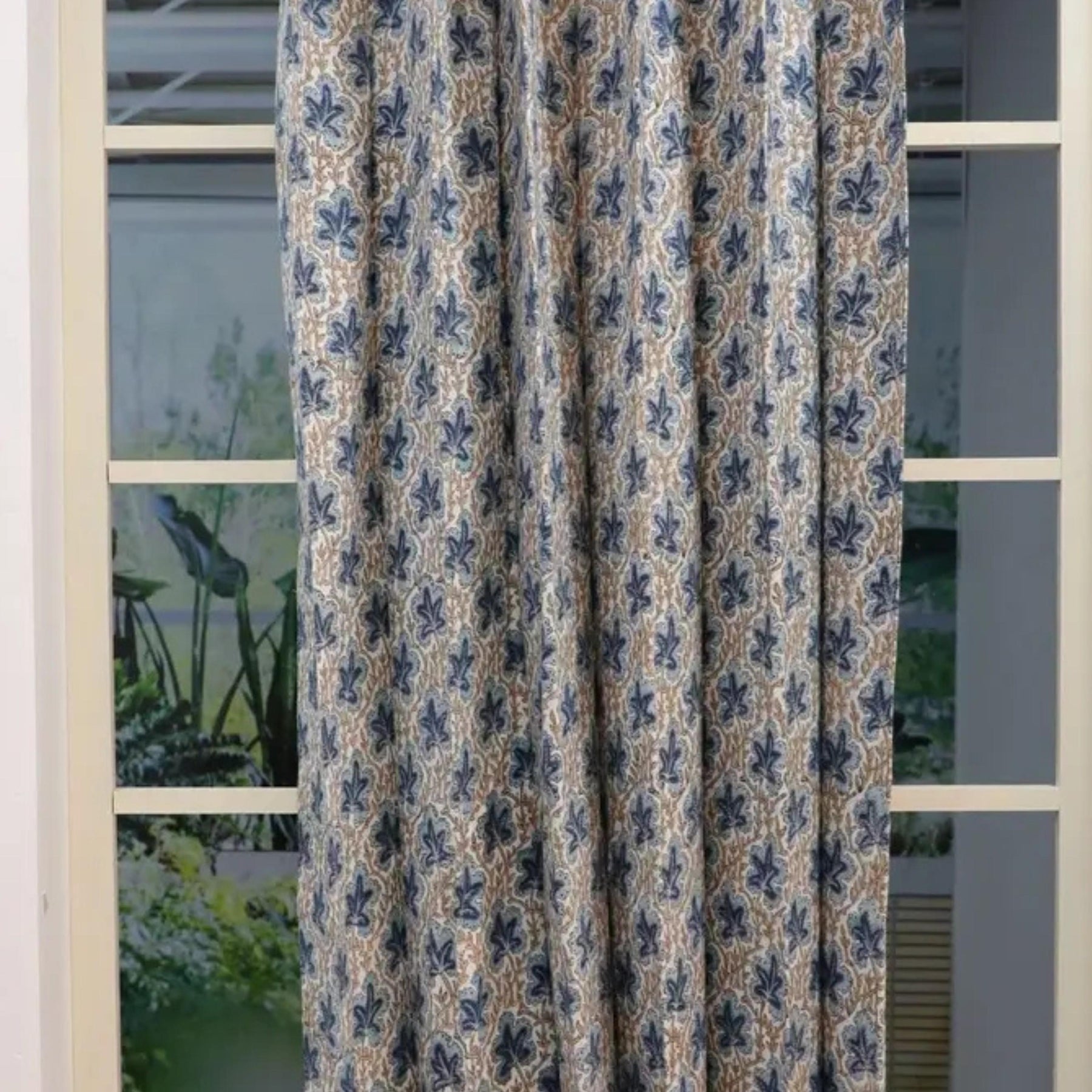 Elegant Hand Block Print Curtains: Pushp Samhita
