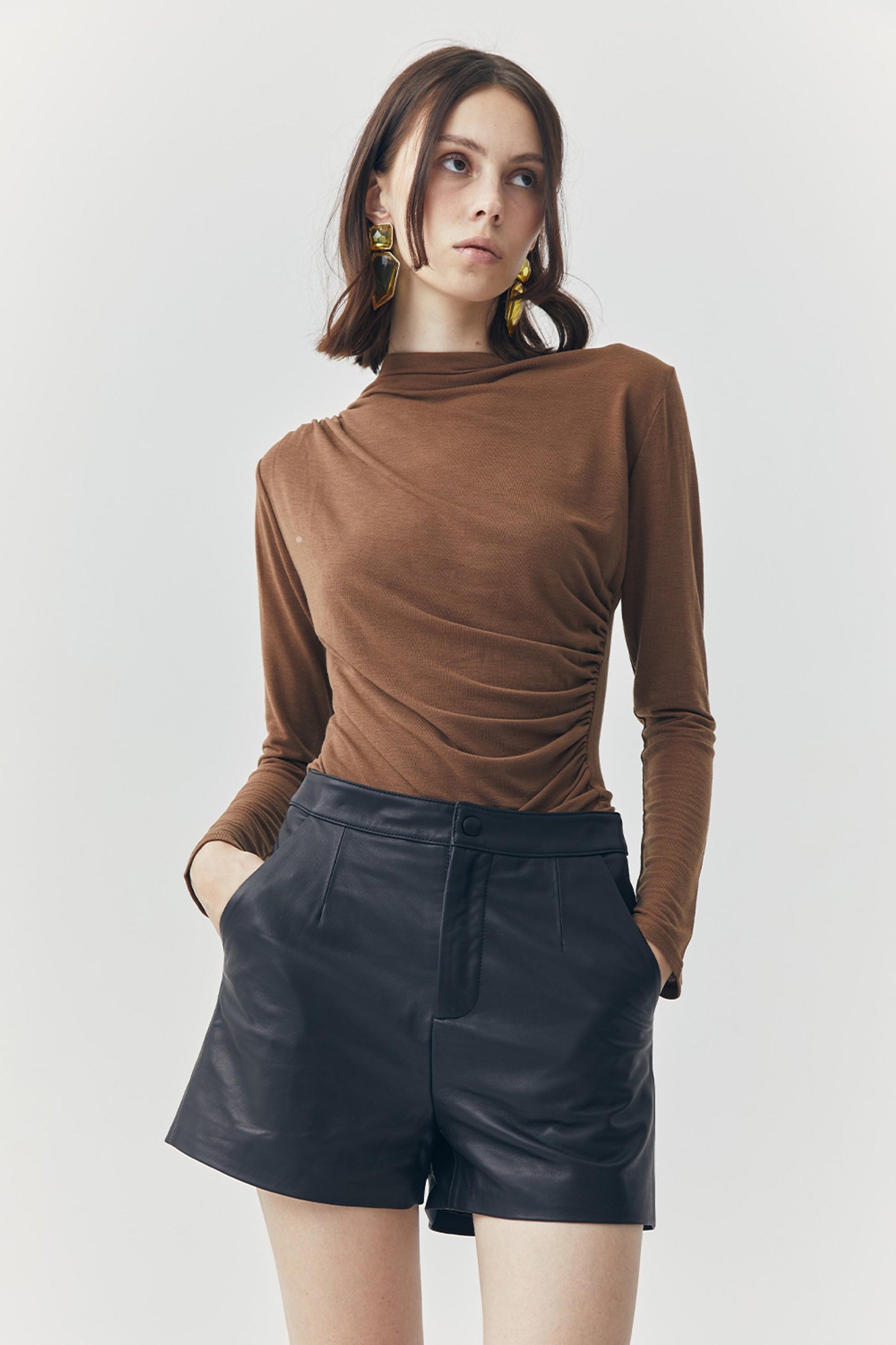 Wren Short Leather Pants