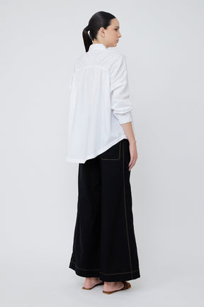 Hebe Asymmetrical Blouse | White